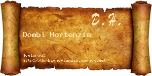 Dombi Hortenzia névjegykártya