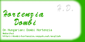 hortenzia dombi business card